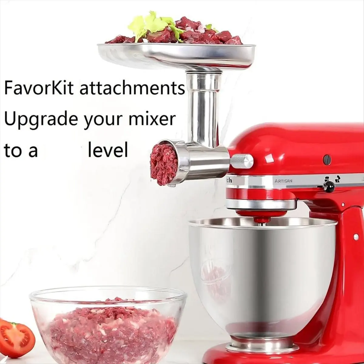 ABKB For Stand Mixer Attachment Knob Thumb Screws & Cap Hub, Premium Stainless Steel, for Stable & Safe Operation