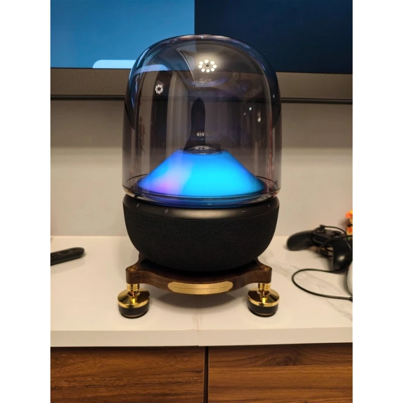 

Suitable for Harmanka Desktop Audio Stand Glazed 5 Crystal 5/4/3 Solid Wood Speaker Stand Shock Absorber Base