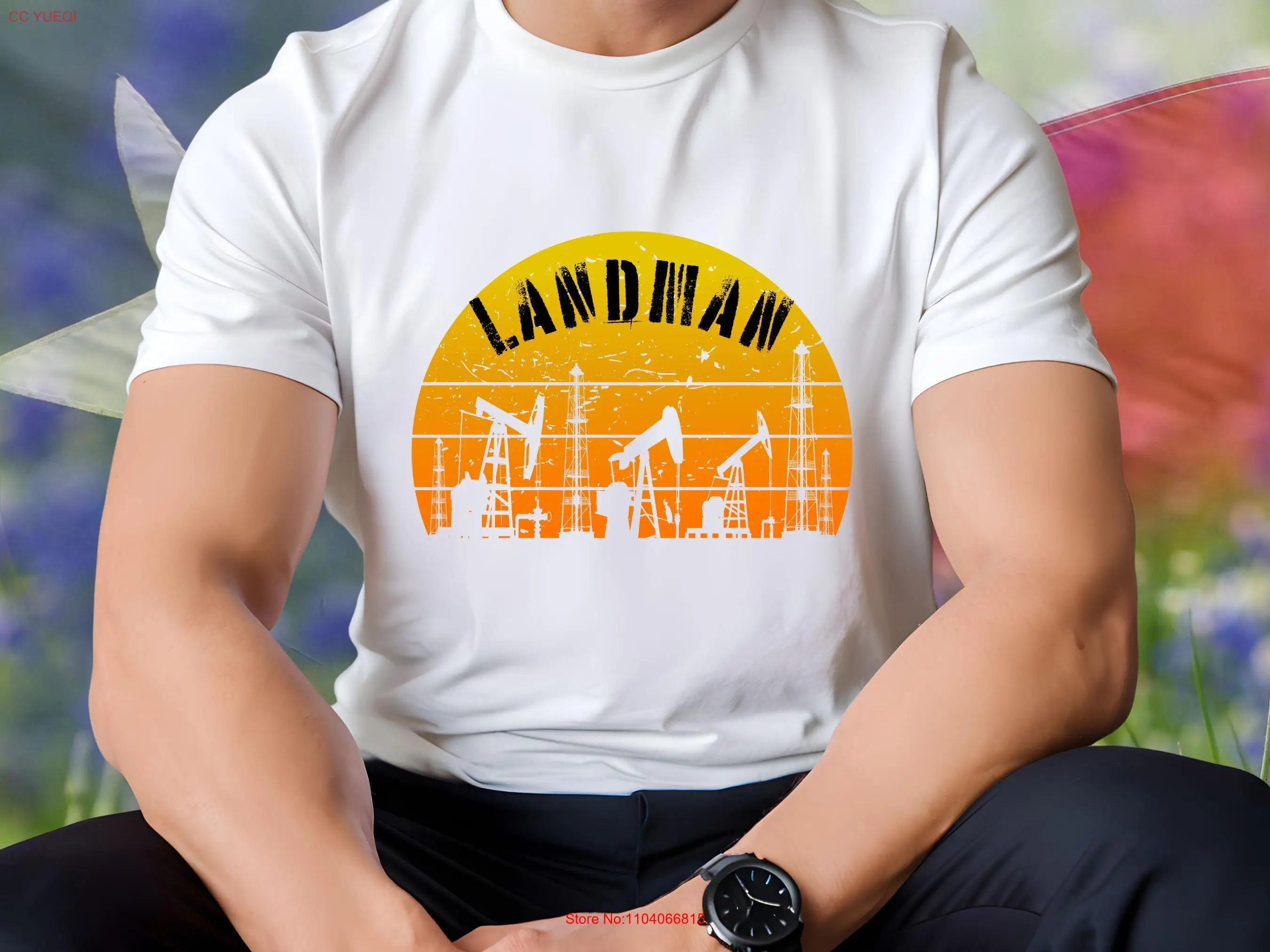 Landman Oil Rig Worker T Shirt Field SweaT Or Man Retro For Men long or short sleeves