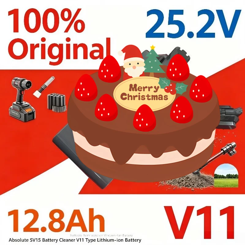 Suitable for V11 Absolute SV15 Vacuum Cleaner lpega 100% Original 25.2V 12.8Ah V11 Lithium‑ion Battery Pack