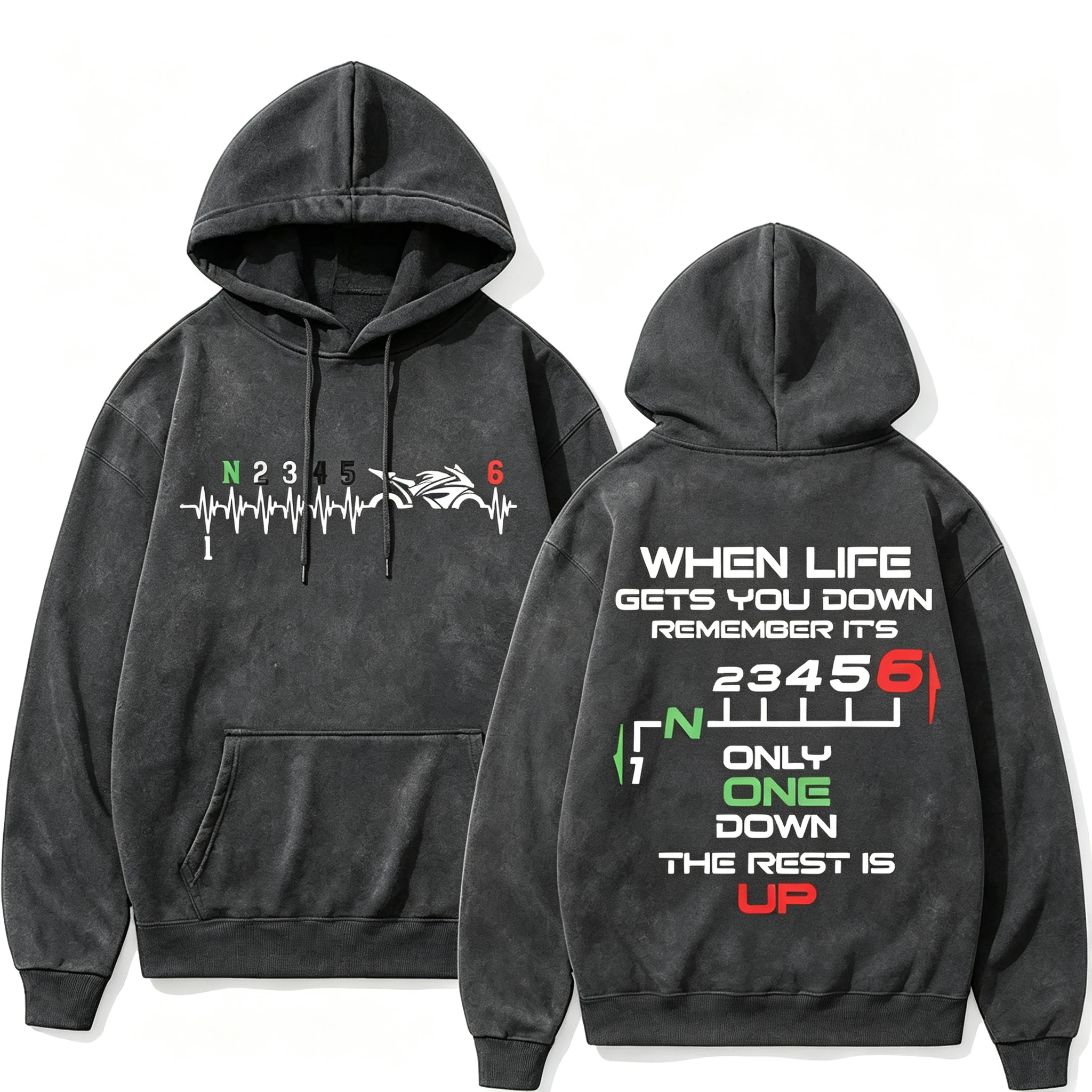 เสื้อฮู้ดดี้ลายกราฟิกคำพูดนักบ - Motorcycle Gear Hoodie บทวิจารณ์และราคา