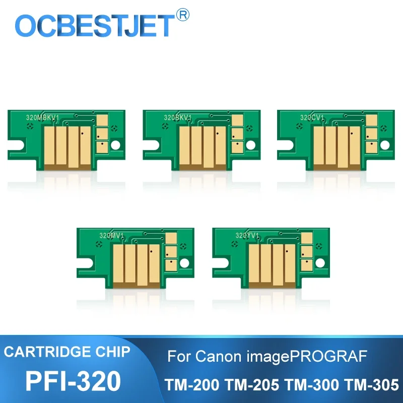 

For Canon 320 PFI320 Reusable ARC Cartridge Chip For Canon TM-200 TM200 TM-205 TM 300 305 TM300 TM305 Printer Chips 300ml