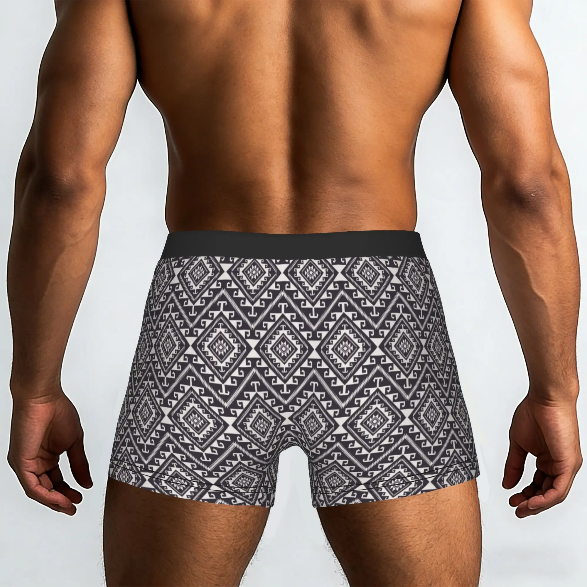 Custom Native Aztec Southwestern Pattern Underwear Men Breathable  Boxer Briefs Shorts Panties Soft Underpants For Homme