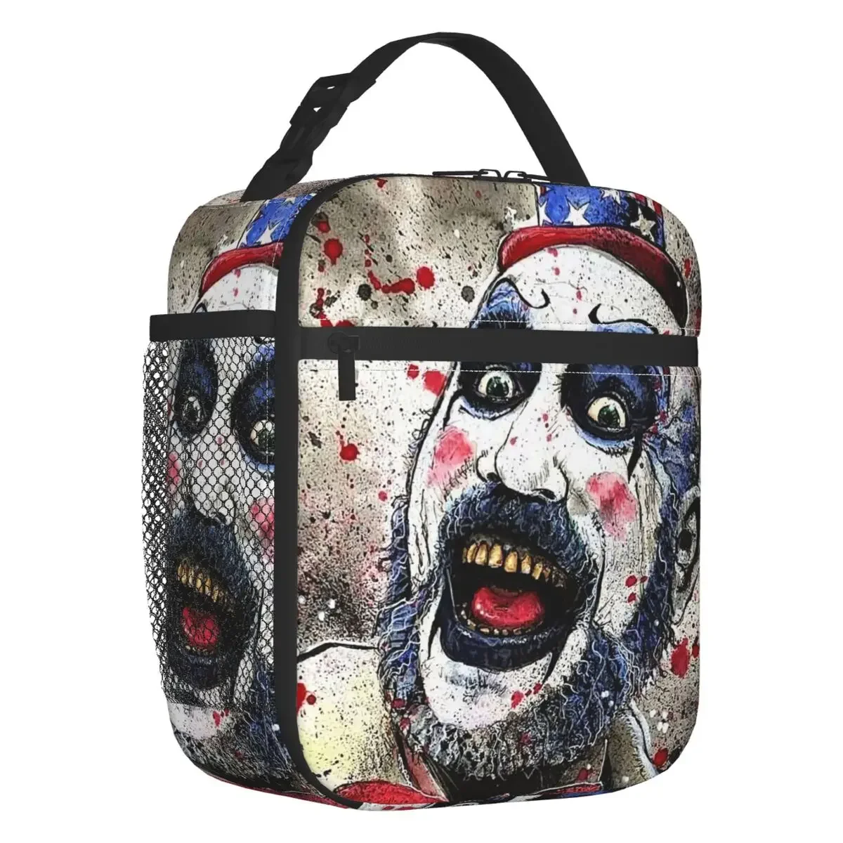 

Horror Film Captain Spaulding Lunch Bag Men Women Cooler Warm House of 1000 Corpses Insulated Lunch Boxes for Student School