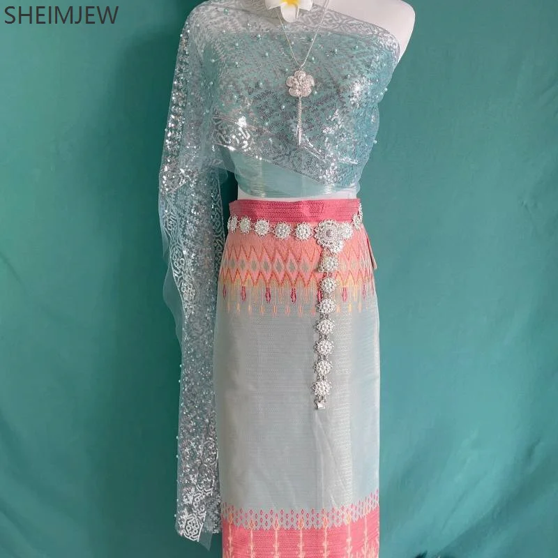 

Women's Thai Costumes Traditional Summer Thai Long Skirt Cosplay Southeast Asia Vietnamese Costume Dai Festival Holiday Clothing