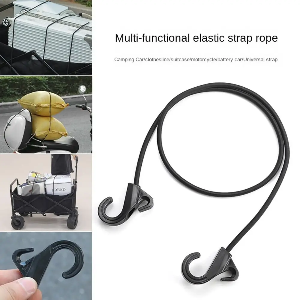 with The Hook Bungee Cord Durable 1m Black Trolley Strap Luggage Cart Strap Luggage Cart Bike