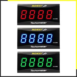 koso Tachometer for boat Mini RPM Meter norxi Digital Square LCD Display Engine Tach Racing Motorcycle With Stents