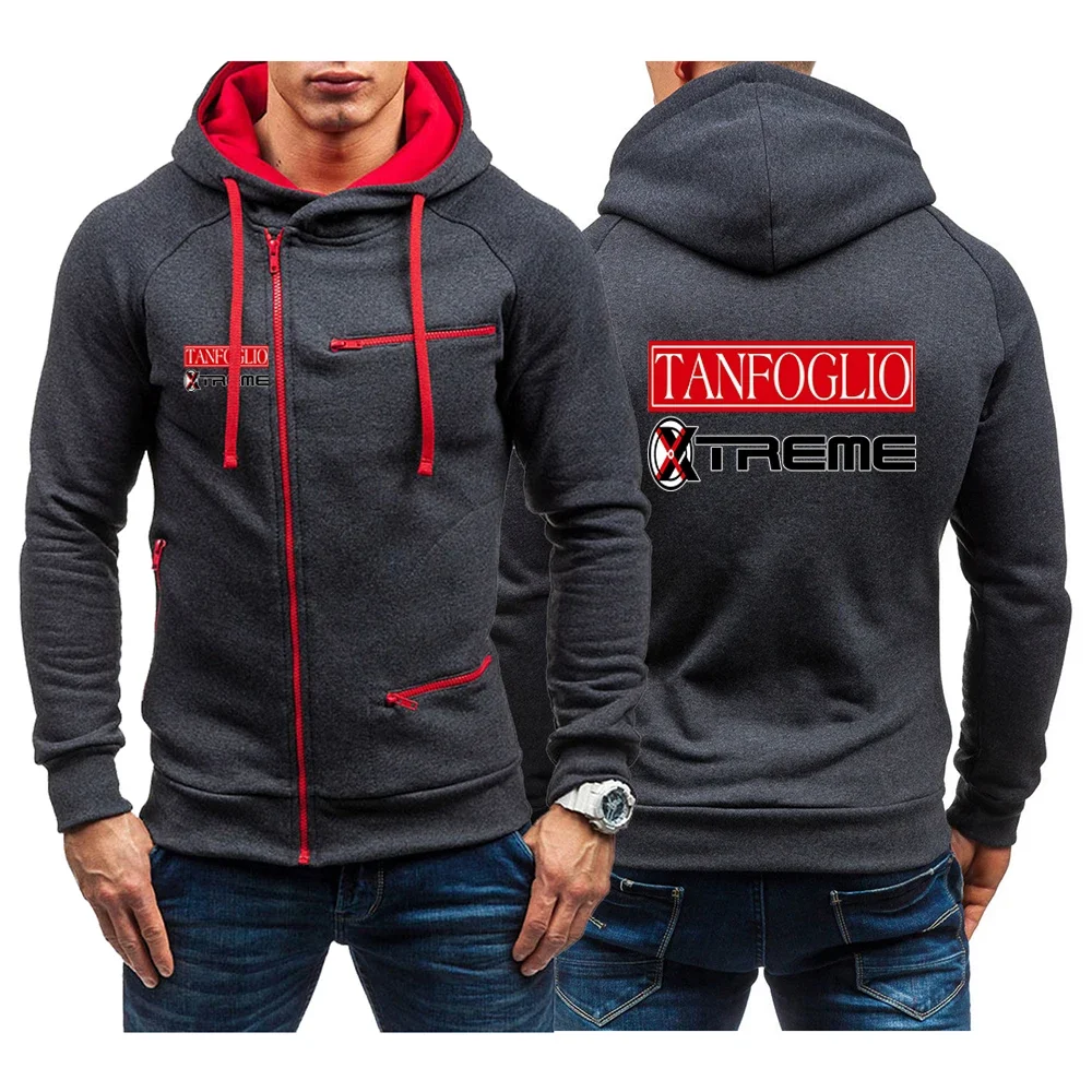 Tanfoglio Men Spring and Autumn Hot Sale Harajuku Comfortable Printing Slim-fit New Four-color Zipper Sweatshirt Coat