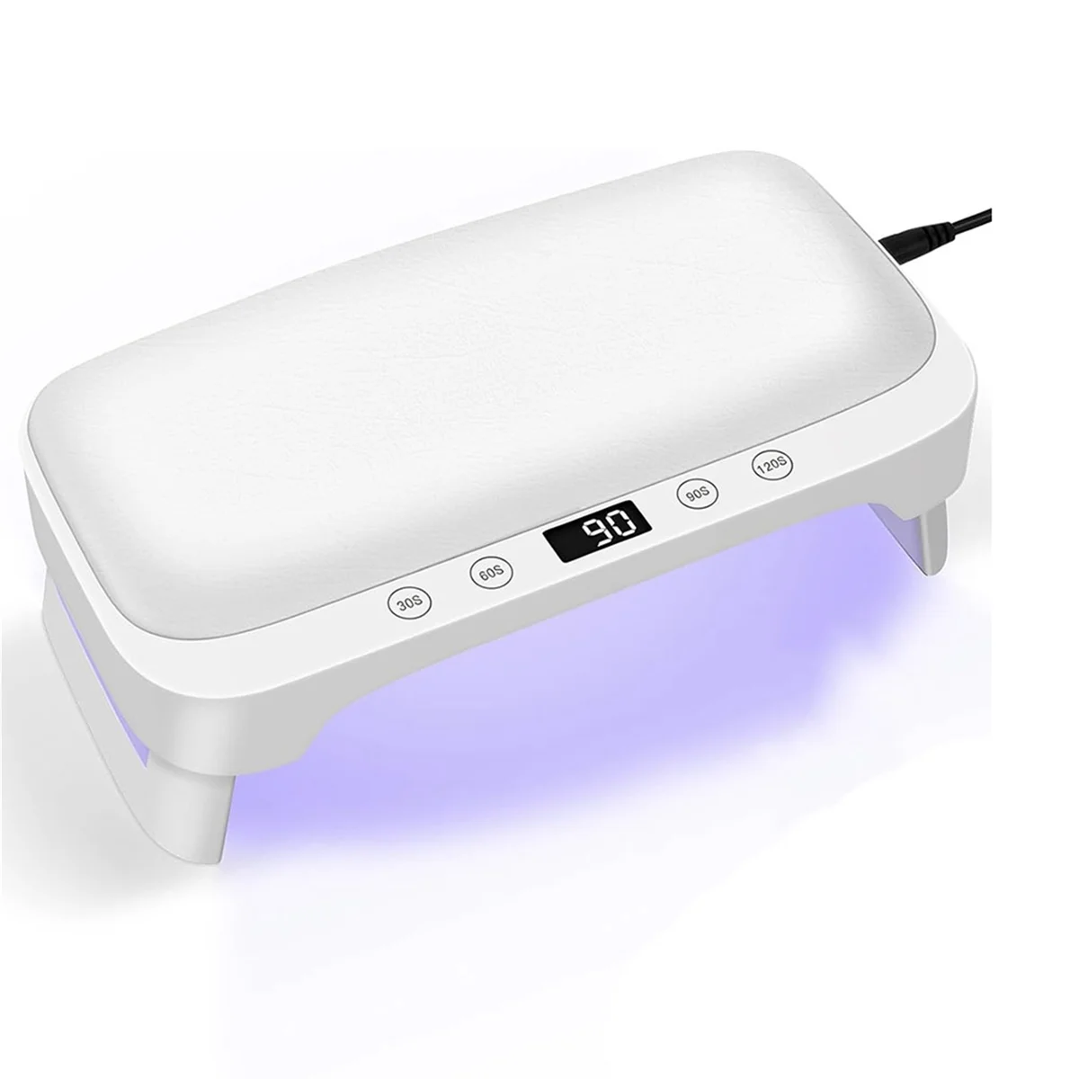 UV Nail Lamp with Arm Rest UV Gloves, LED Nail Light for Gel Nails Polish, 4 Timer Foldable Nail Dryer EU Plug