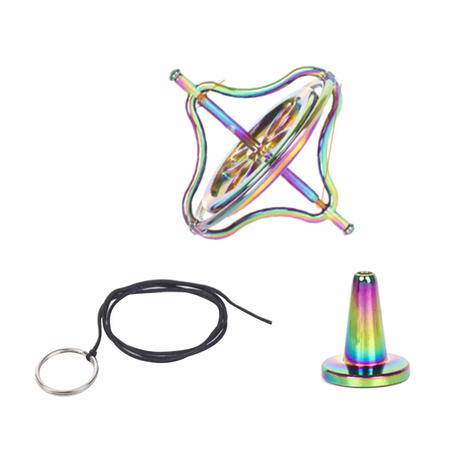 Precision Gyroscope with Metal Finger Educational Gyroscope with Top