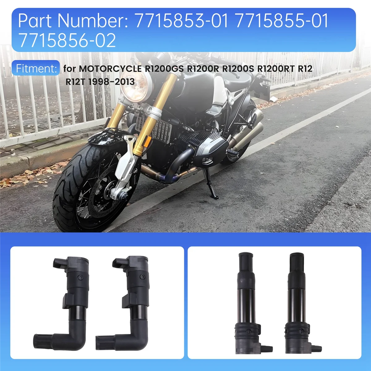 

AAAL 1 компл. катушка зажигания для МОТОЦИКЛА R1200GS R1200R R1200S R1200RT R12 R12T 1998-2013 7715853-01 7715855-01 7715856-02