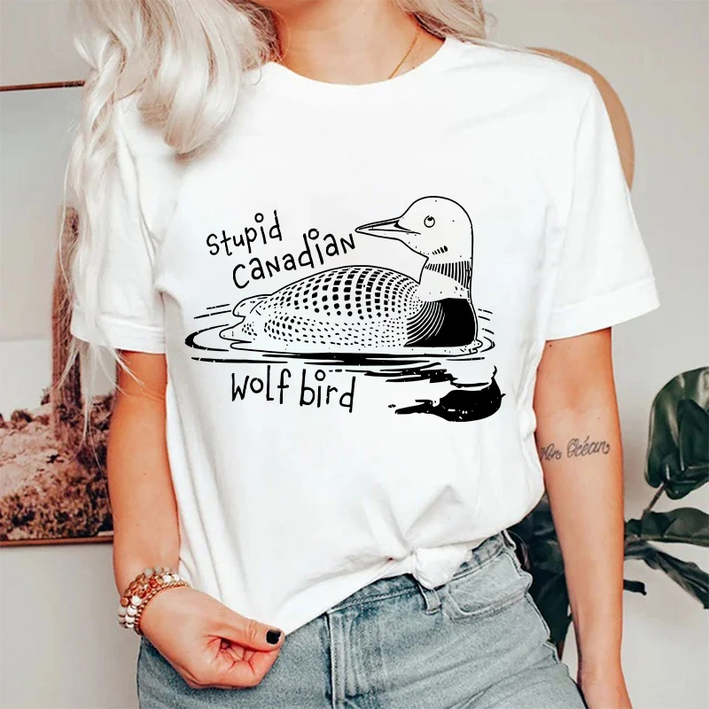 Heated Rivalry Funny Meme Graphic T Shirts Men Women Stupid Canadian Wolf Bird T Shirts Women Casual T-shirt Streetwear Y2k Tops