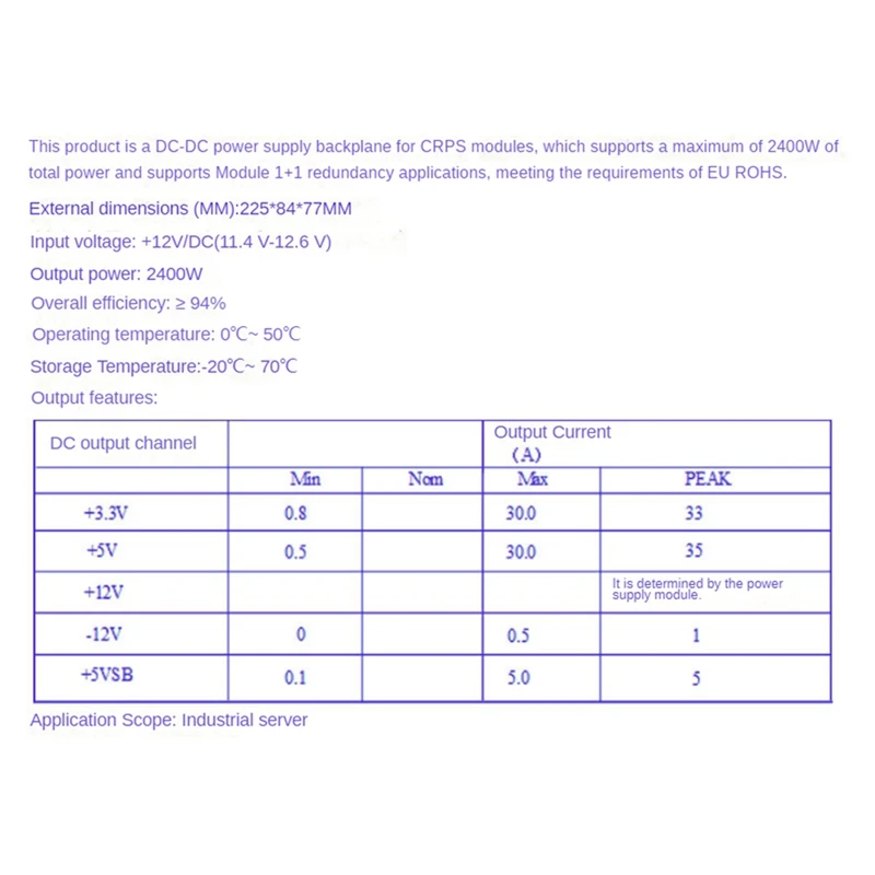 مزود طاقة الخادم مزود طاقة ، طائرة طاقة لخادم CRPS ، قفص backour ، تبديل W