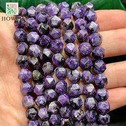 Natural Faceted Purple Spot Stone Loose Spacer Beads 8MM DIY Bead Perles Charms Bracelet Necklace for Jewelry Making 14