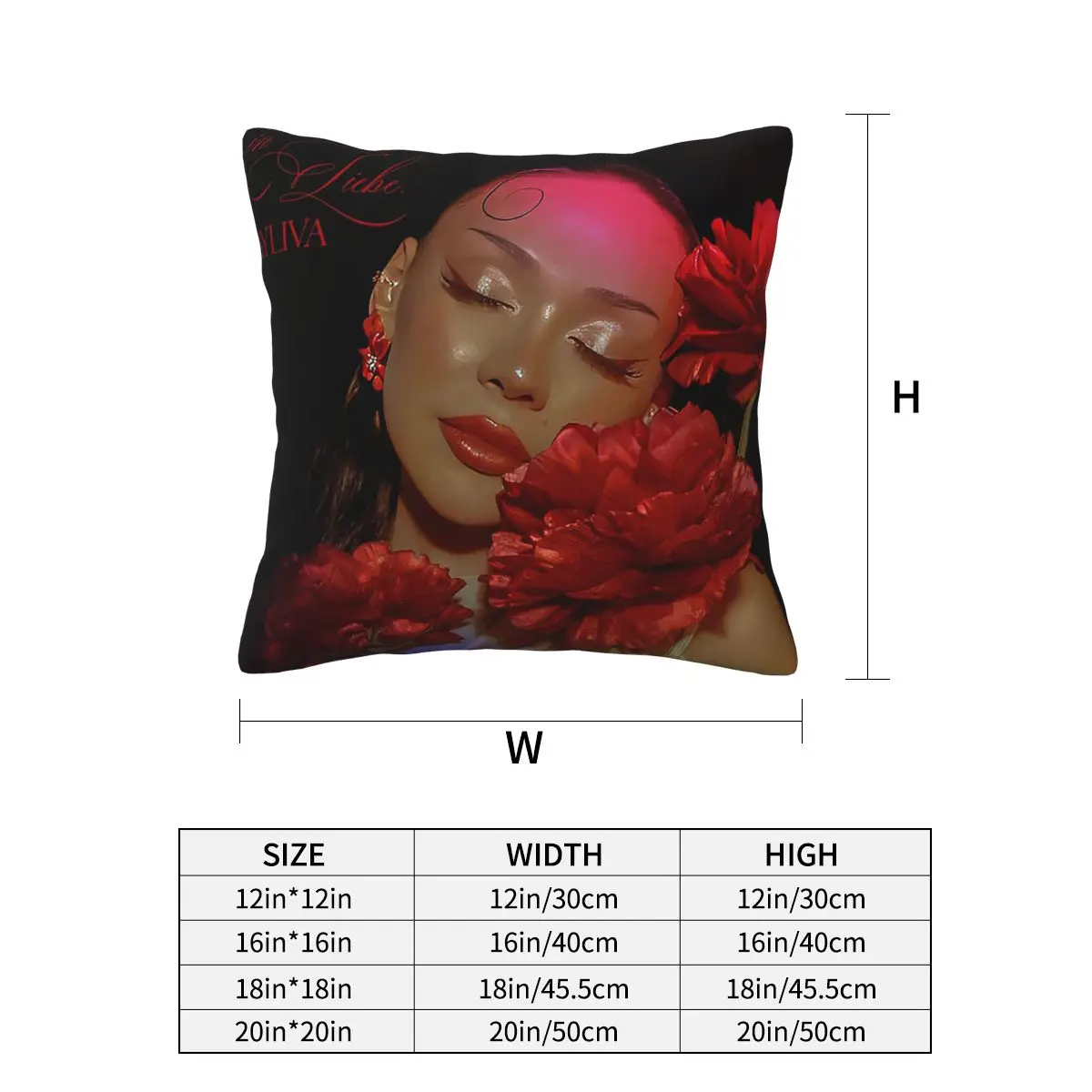 Ayliva In Liebe Square Pillowcase Cushion Cover Pillow Case Throw Pillow Cover for Home Sofa Living Room