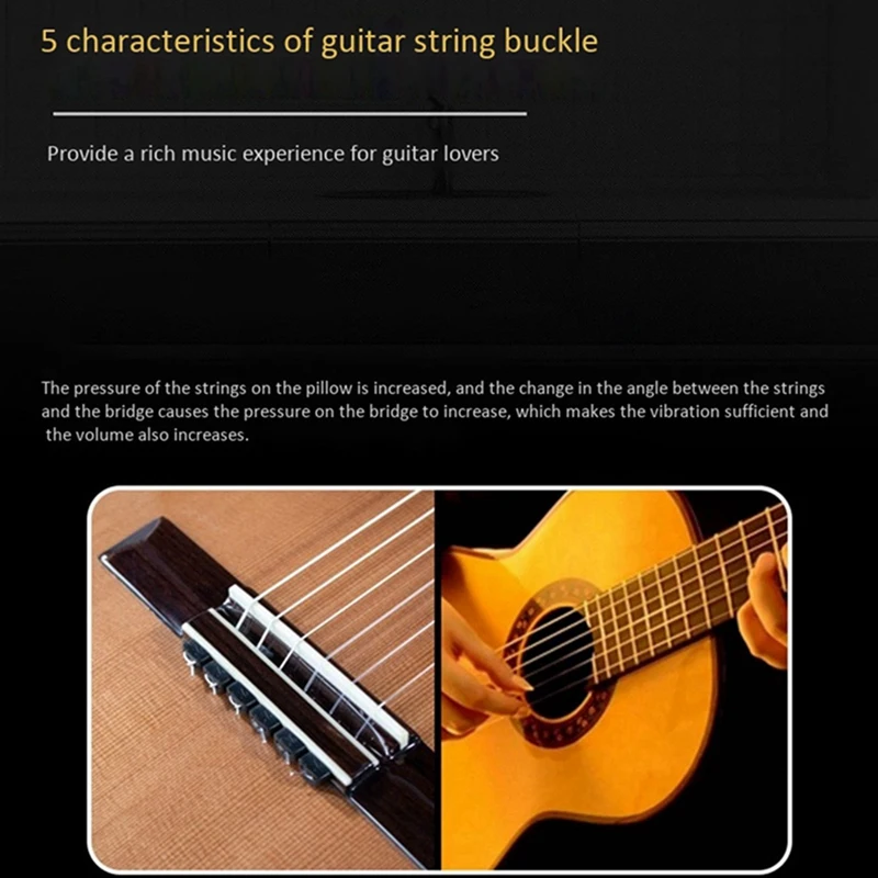 21X Koyunbaba Guitar String E Chord Tie For Stringed Instruments Acoustic Guitar Parts Accessories,Black