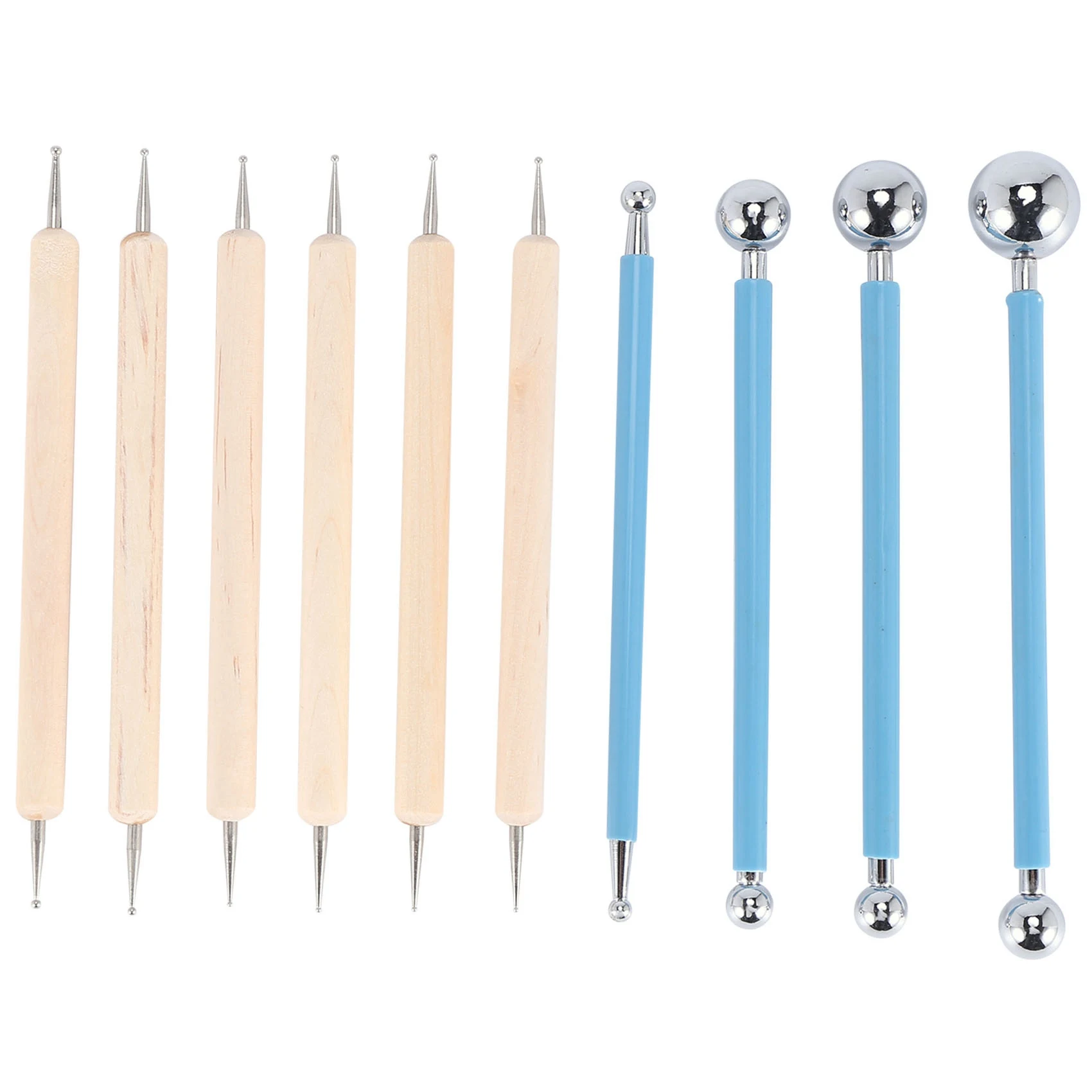 

ABZJ 10-компонентные инструменты для нанесения точек, стилусы с шариками для рисования мандалой, поделки из керамической глины, тиснение искусства