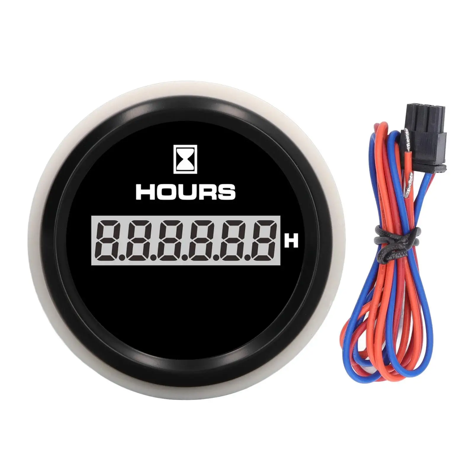 

Boat Hour Meter 52mm Hour Gauge IP67 Waterproof Black Dial for marine