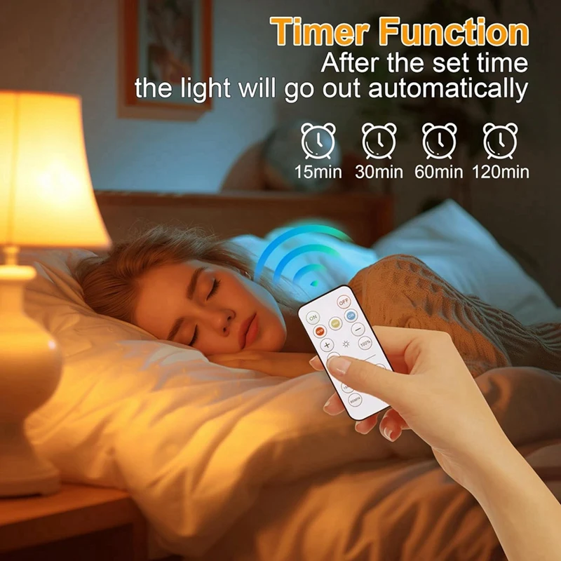 Ampoules à piles rechargeables, ampoules à visser 300lm E26 pour lampes avec télécommande, intensité variable et minuterie