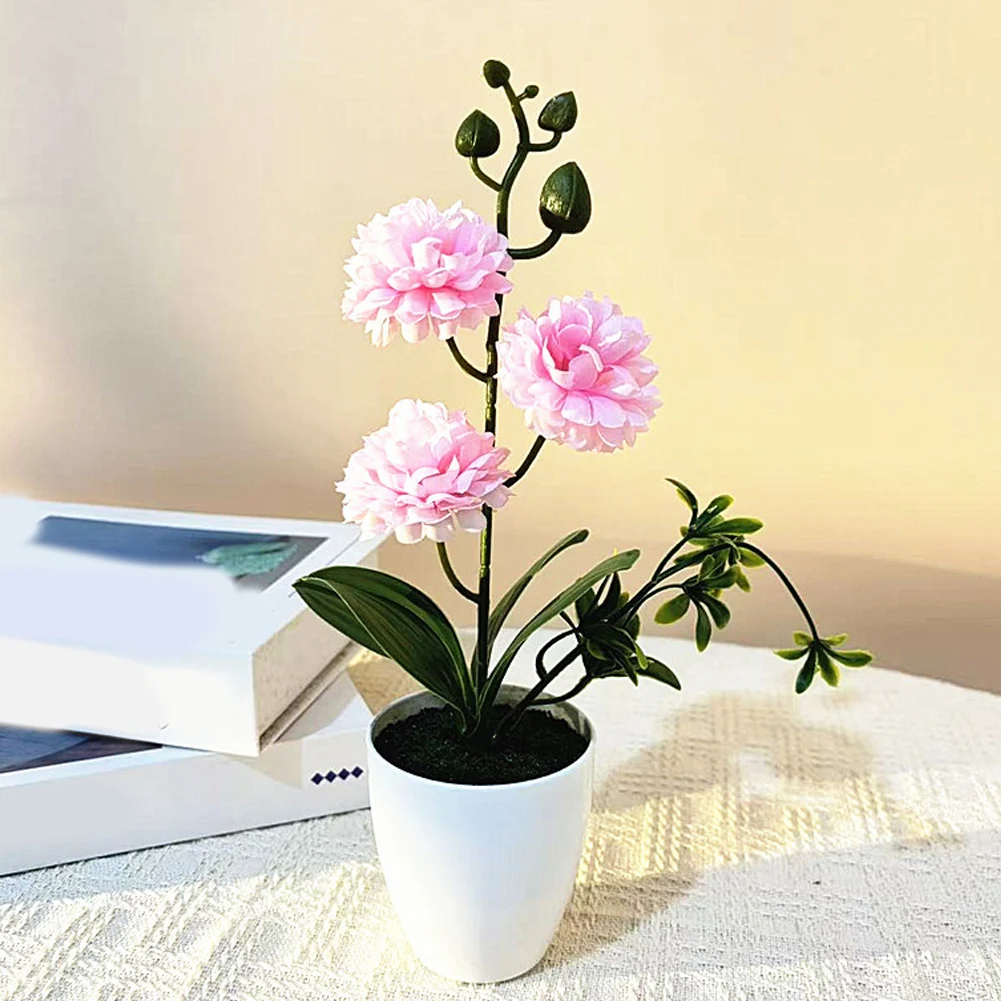 Home Decor Accent Small Chrysanthemum Realistic Design Plastic Material No Sunlight Required Year-Round Fresh Look