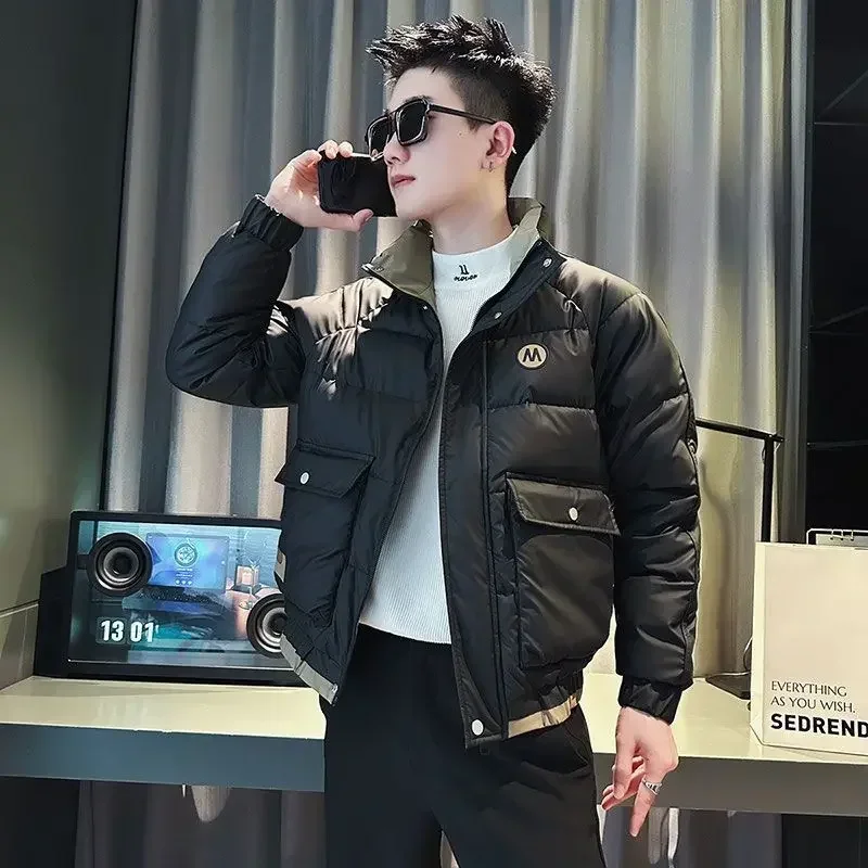 Warm Thick Short Male Jackets Stand Collar Men's Coats Winter Novelty In Deals Korean Reviews Many Y2k Fast Delvery Casual New