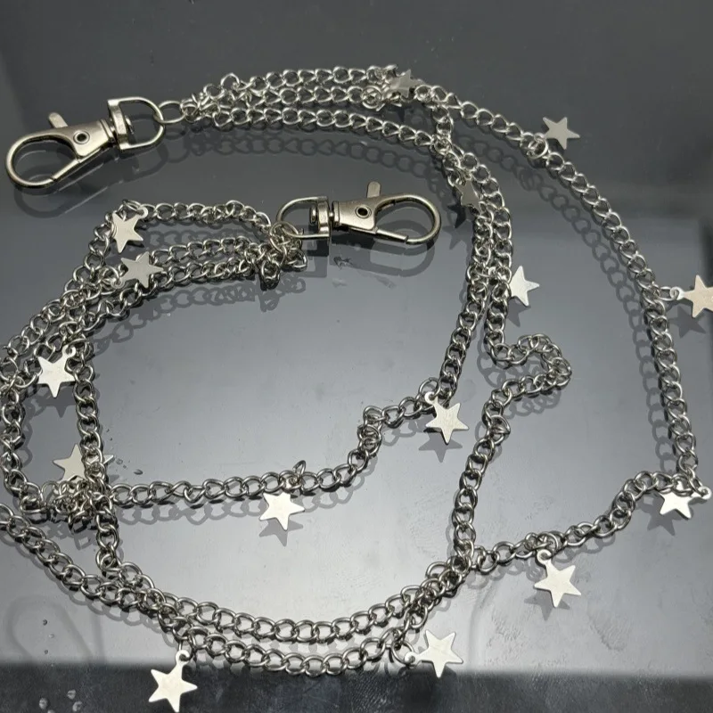 الطريق الأيمن الجديد الراقية تصميم عصري شارع البوب شخصية الهيب هوب الشرير المعادن الخماسي قلادة شرابة الخصر سلسلة #3