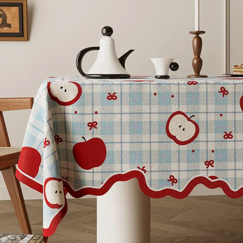VIKAMA Cute Cat Strawberry Tablecloth, 6 Designs, Waterproof Washable Table Cover for Kitchen Dining Party