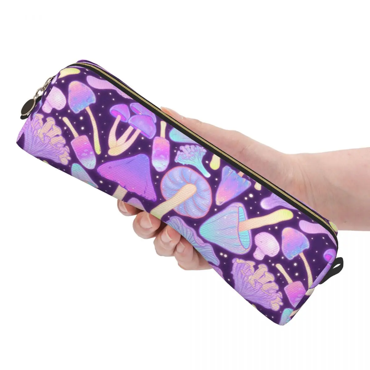 Psychedelic Mushroom Pencil Case Fun Pen Box Bags Kids Big Capacity School Supplies Cosmetic Pencil Pouch