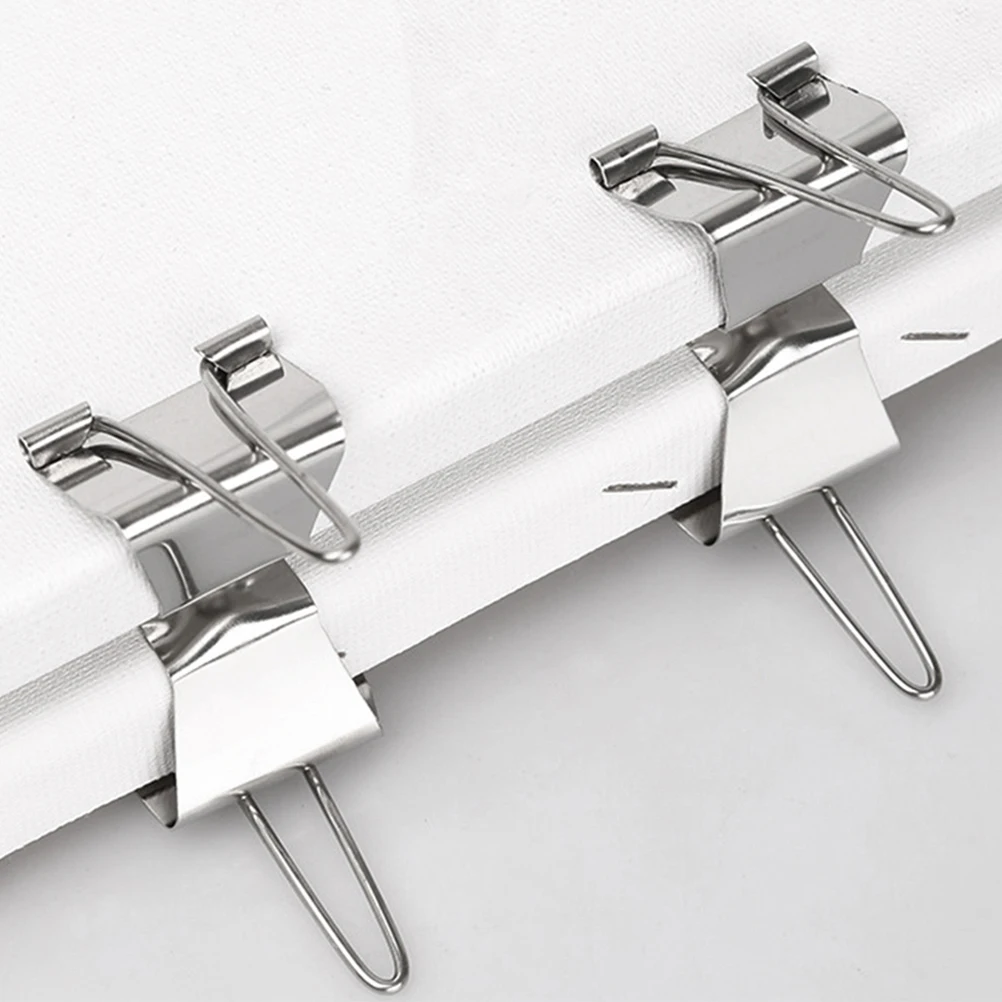 

6 Pcs Oil Canvas Clip Artists Painting Supplies Frame Backing Clips Mounting Clamps Framing Stainless Steel Hand Tool