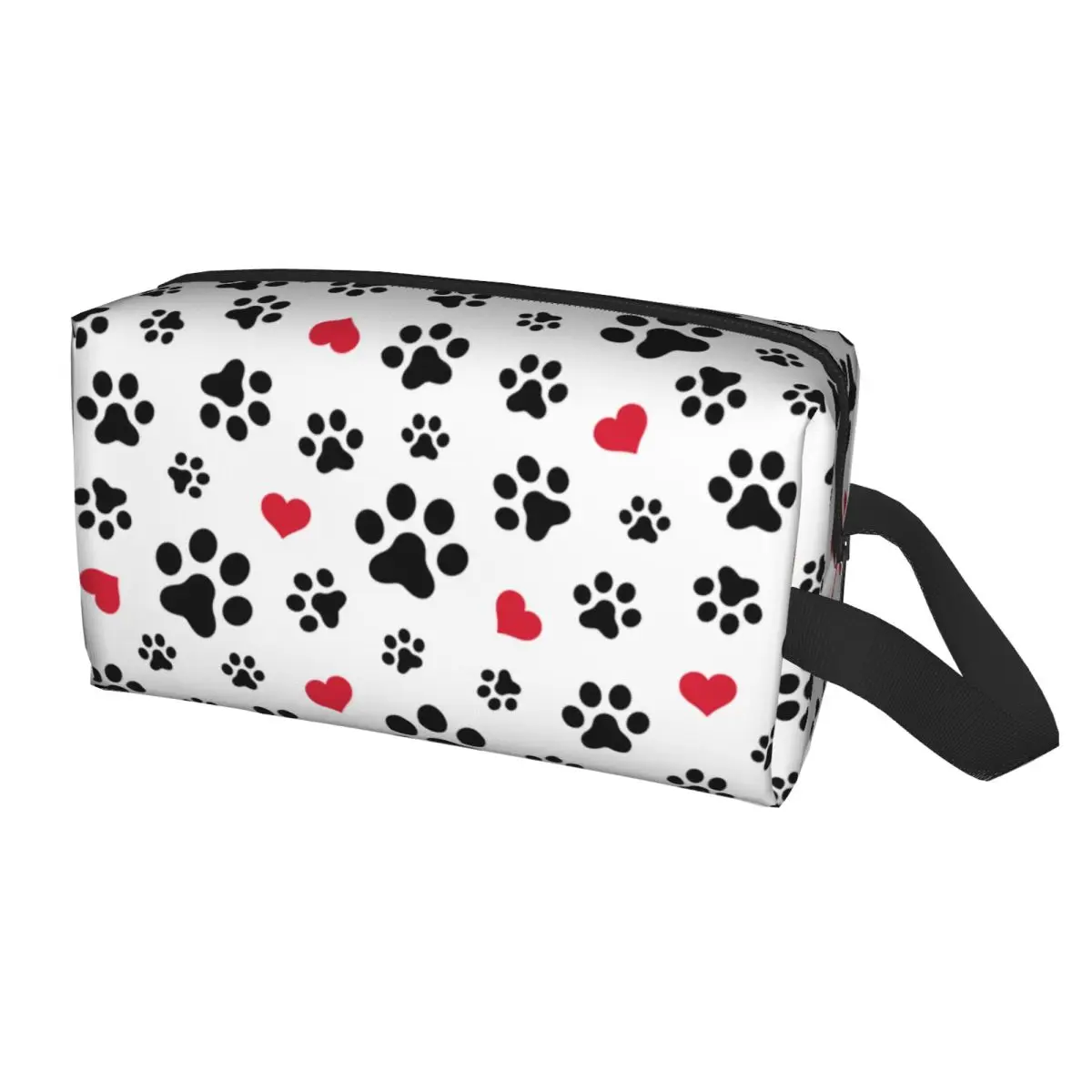 Benutzerdefinierte Hund Pfote Katze Herz Fußabdrücke Reise Kosmetiktasche Frauen Toilettenartikel Make-up Organizer Lady Beauty Aufbewahrung Dopp Kit