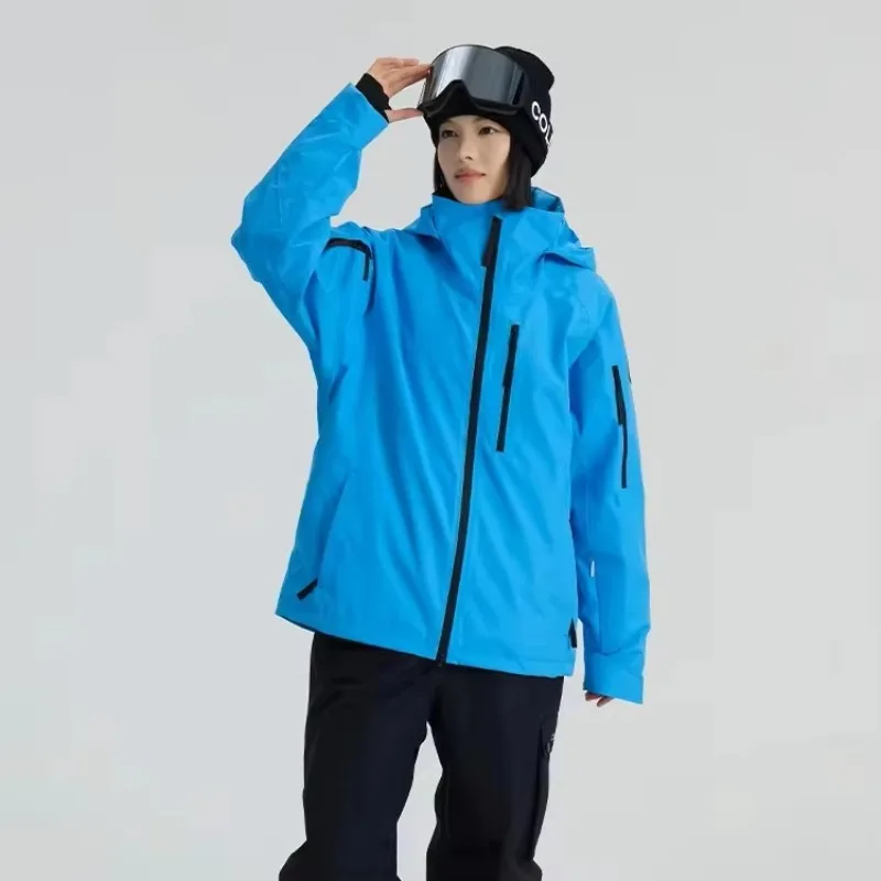 

STLF Three-Layer Composite Waterproof Silk Floss Filled Breathable Eco-Friendly Ski Jacket Professional Winter Windproof Warm Sp