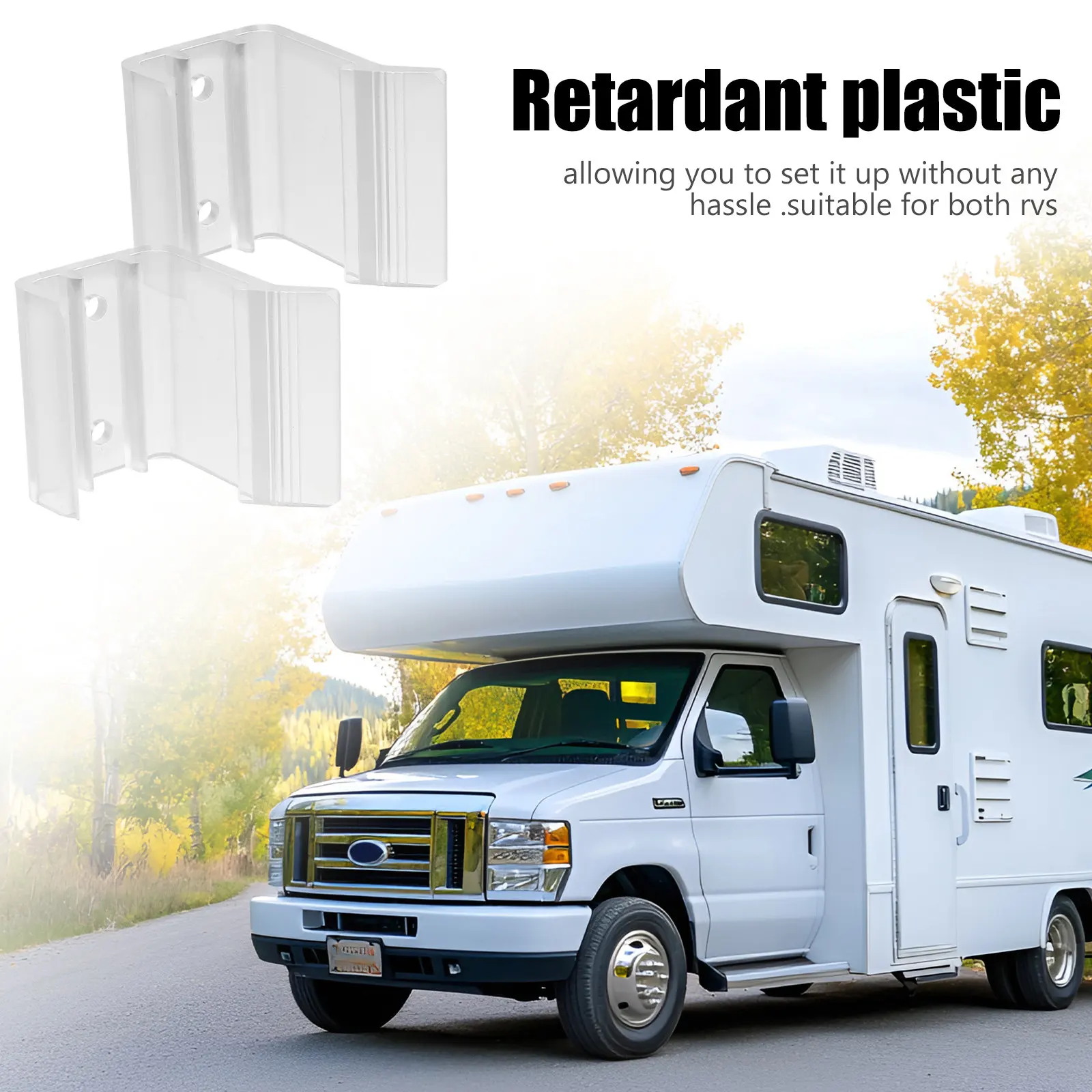 2Pcs Clear Plastic Rv Sliding Door Latch for Camper Trailer Cabinet Storage Doors Secure Closure Modern Design Rv Door Latch