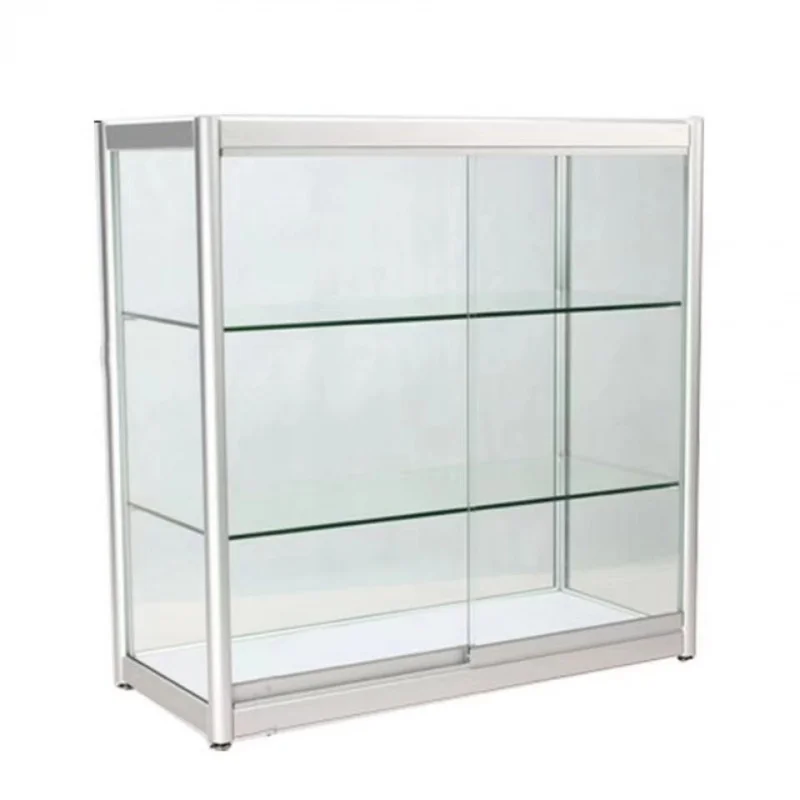 

custom.Factory direct unique Design Hot Sale lockable glass showcase display cabinet with led lights for smoke shop