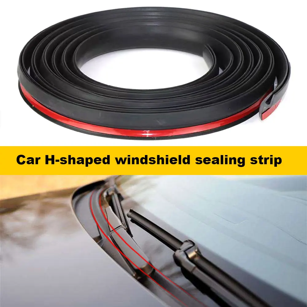 1.8M Ageing Rubber Seal Strips Under Front Windshield Wiper Panel Sealed Trim Moulding Upgraded Car Strips Accessories Universal