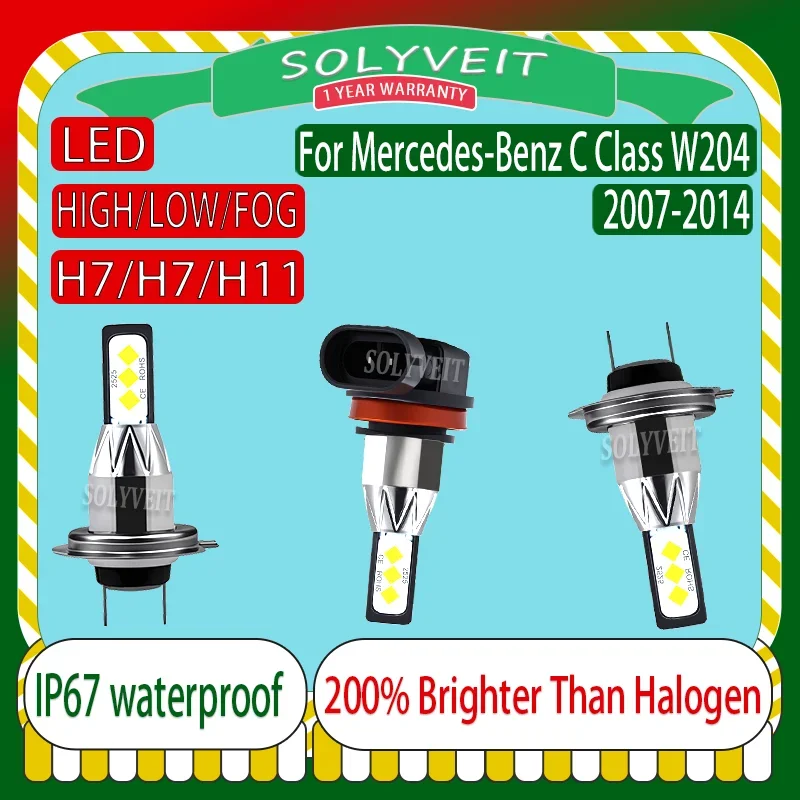 

Power Saving Shockproof H7 H7 H11 LED Headlight foglight For Mercedes-Benz C Class W204 2007 2008 2009 2010 2011 2012 2013 2014