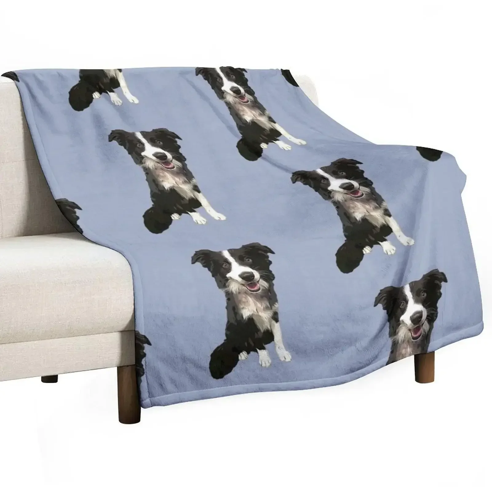 

Border Collie Cartoon Dog Throw Blanket Bed covers Vintage cosplay anime Blankets