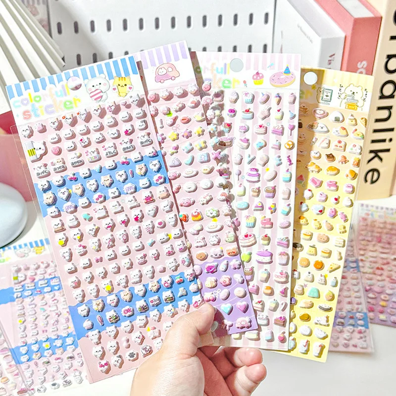 

4 листа — мультяшные мягкие и милые пенопластовые наклейки с маленькими выступами для носа, пузырьковыми наклейками, липкими и жевающими чехлами для телефонов, украшение своими руками