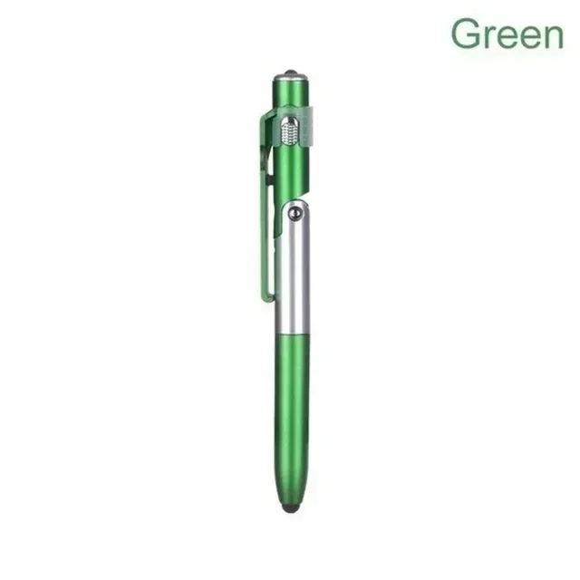 4-in-1 multifunctionele balpen met LED-licht, opvouwbare telefoonhouder, nachtlees- en schrijfpotlood, kantoor-, school- en studentenschrijfwaren