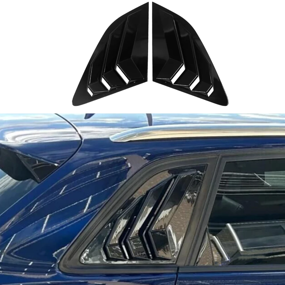 

For Audi A3 8V Sportback Hatchback 2014-2019 Accessories ABS Rear Window Louvers Shutters Blinds Cover Trim 2pcs Car Styling