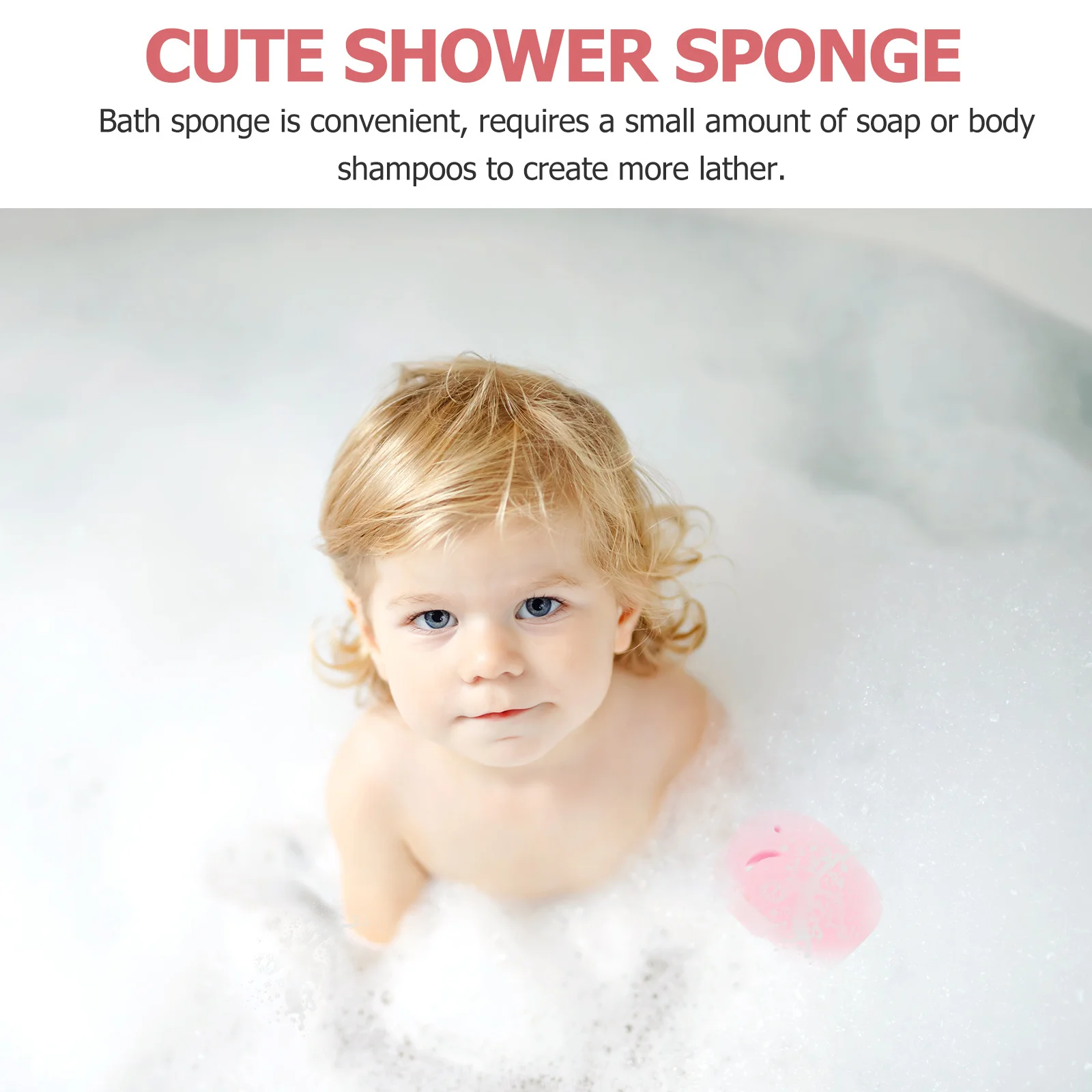 

3Pcs Shower Sponges Bathing Exfoliation Body Wash Scrubber Dual Function Durable Pva Material Easy Maintain Shower Sponge