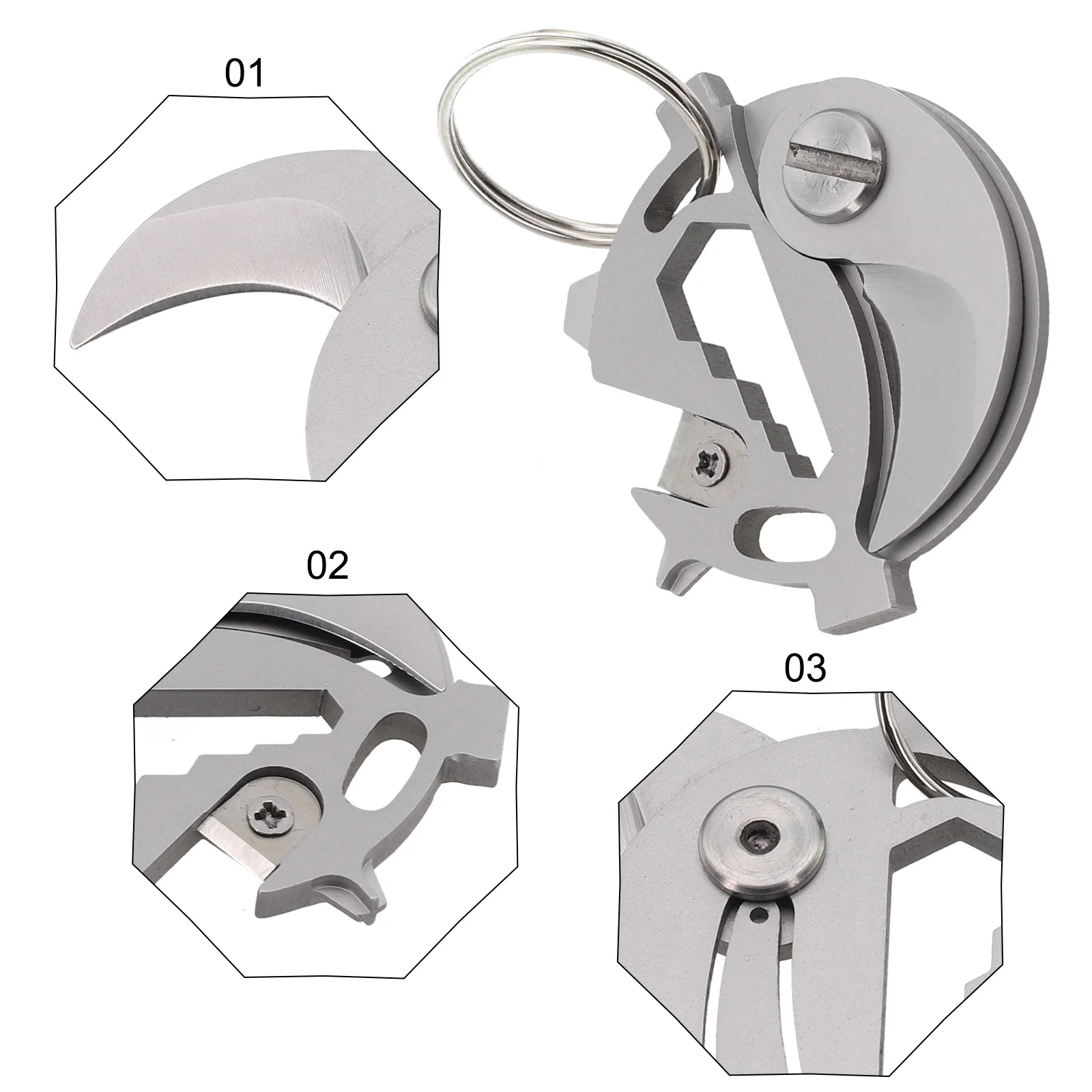 

Coin Cycling Coin Keychain Wrench Pendant Metal Multi Card Tool Home Light Brightness Multifunctional Pendant Pocket