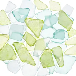 Sea Glass Pieces 3 Colors Irregular Sea Glass 10 OZ Crushed Glass Vase Filler Frosted Seaglass Pieces Decor