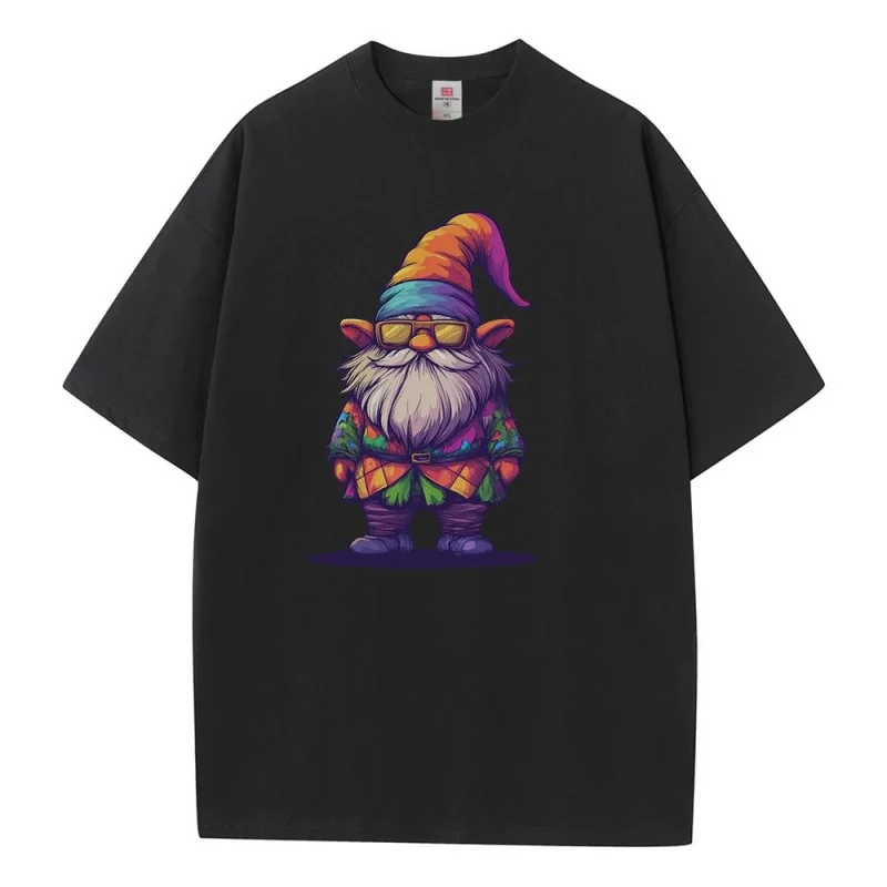 Baggy T Shirt Oversized Cotton Drop Shoulder Unisex Tops Colorful Midget Graphic Tee Breathable Print Mens Tops Designer Clothes