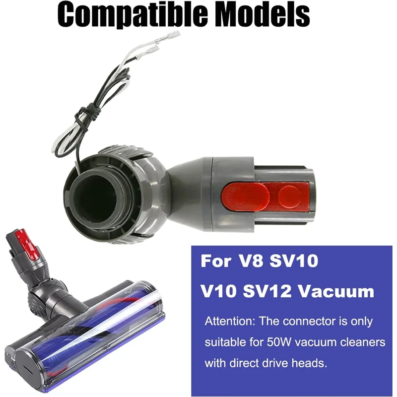 AT28-50W cabeça de conector de vácuo de sucção de acionamento direto para dyson v8 v10 sv10 sv12 peça de reposição de conexão de aspirador de pó