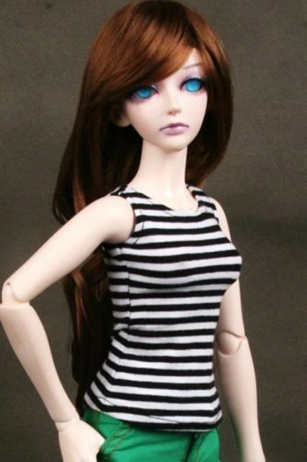 [Wamami] Camisa/traje a rayas con pantalones verdes 1/3 SD DZ AOD BJD Dollfie