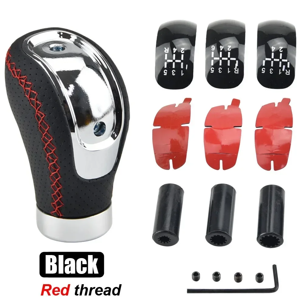

Universal 5/6 Speed Gear Shift Knob Shifter Lever Handle Modified Stick Leather Auto Accessories For All Manual Car Modles