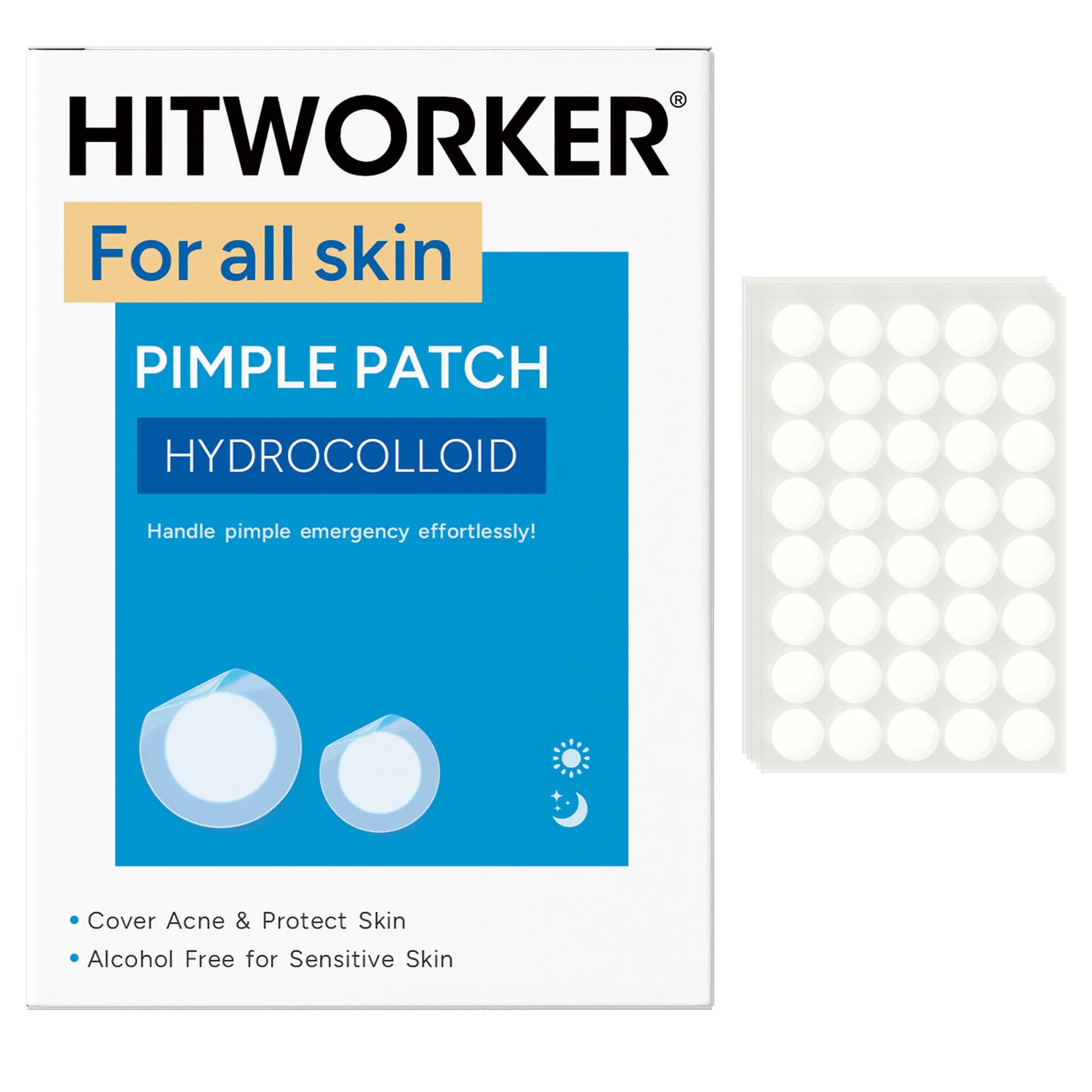 

Гидроколлоидные пластыри от акне, 80/200 штук в упаковке, без спирта, мягкие и не вызывающие раздражения, для маскировки акне и высыпаний.