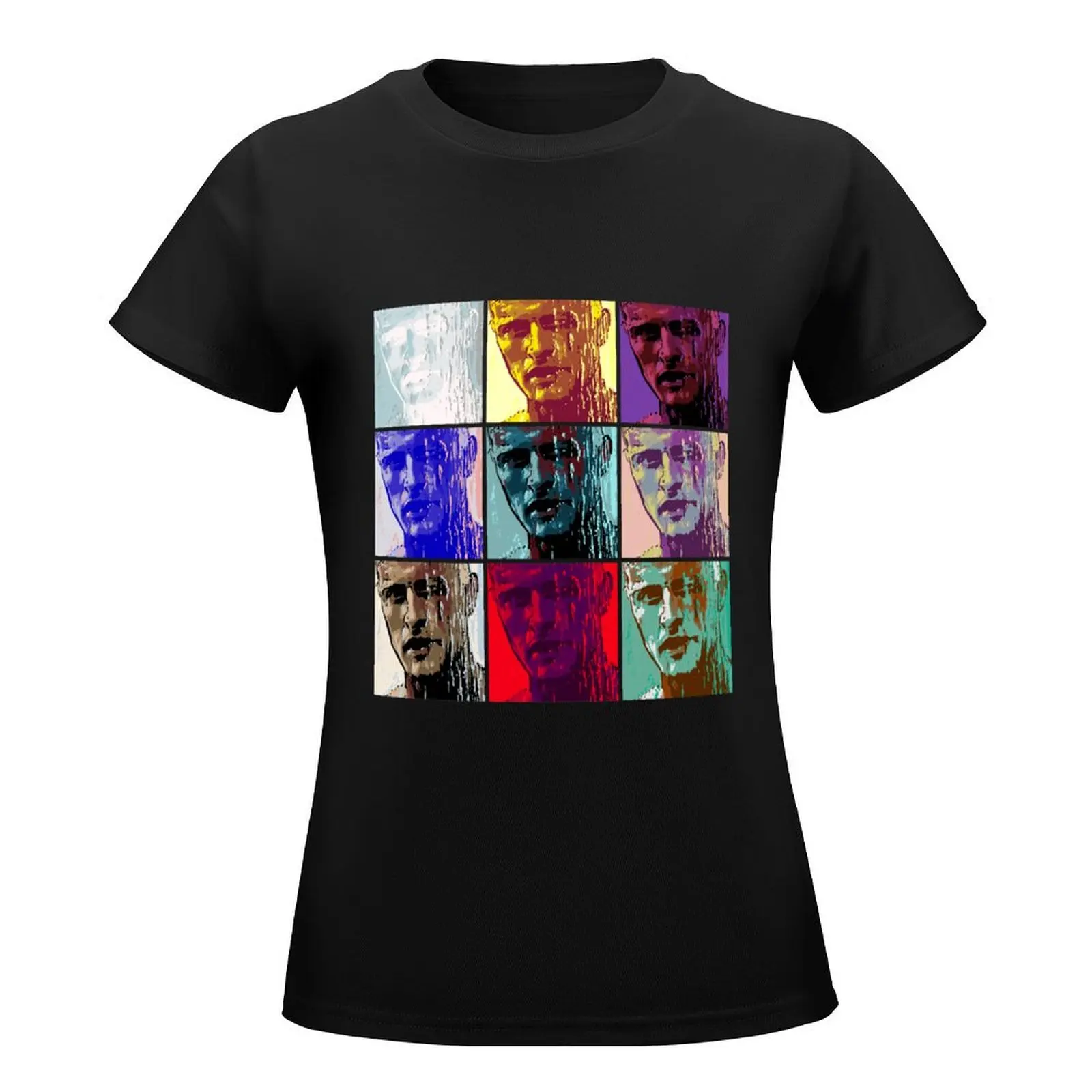 Bladerunner Roy Rutger Hauer Tribute Warhol Pop Art T-Shirt funny lady clothes oversized tees Women clothes