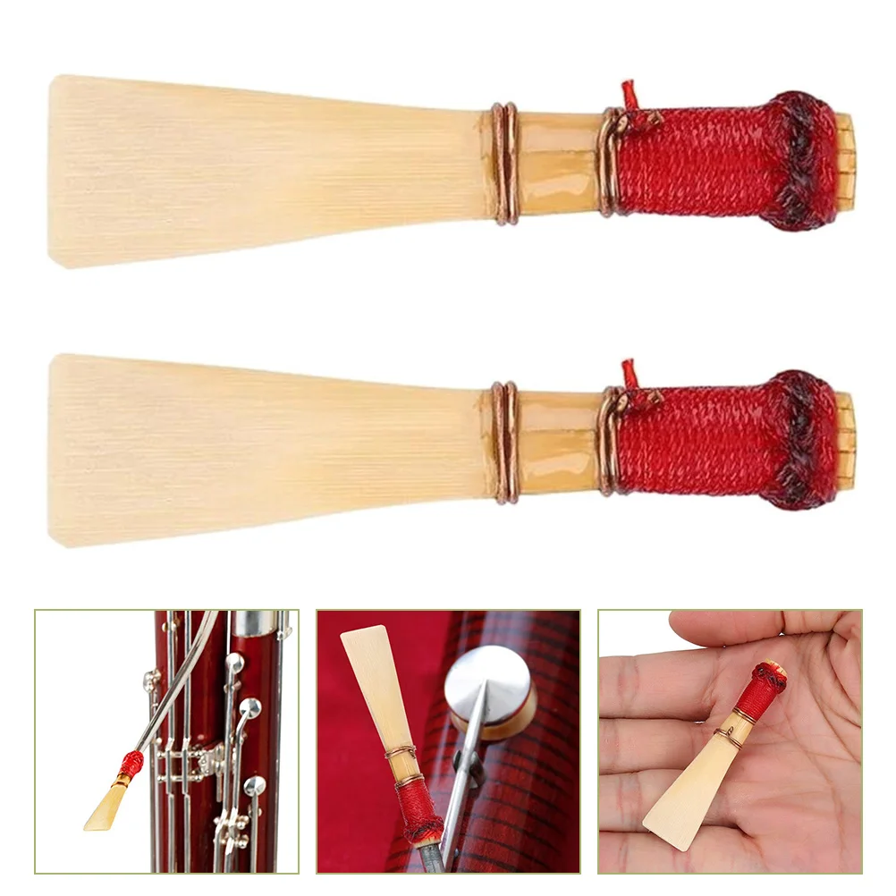 

2pcs Natural Bassoon Reeds Bassoon Accessory for Beginners Supply Natural Replacing Durable