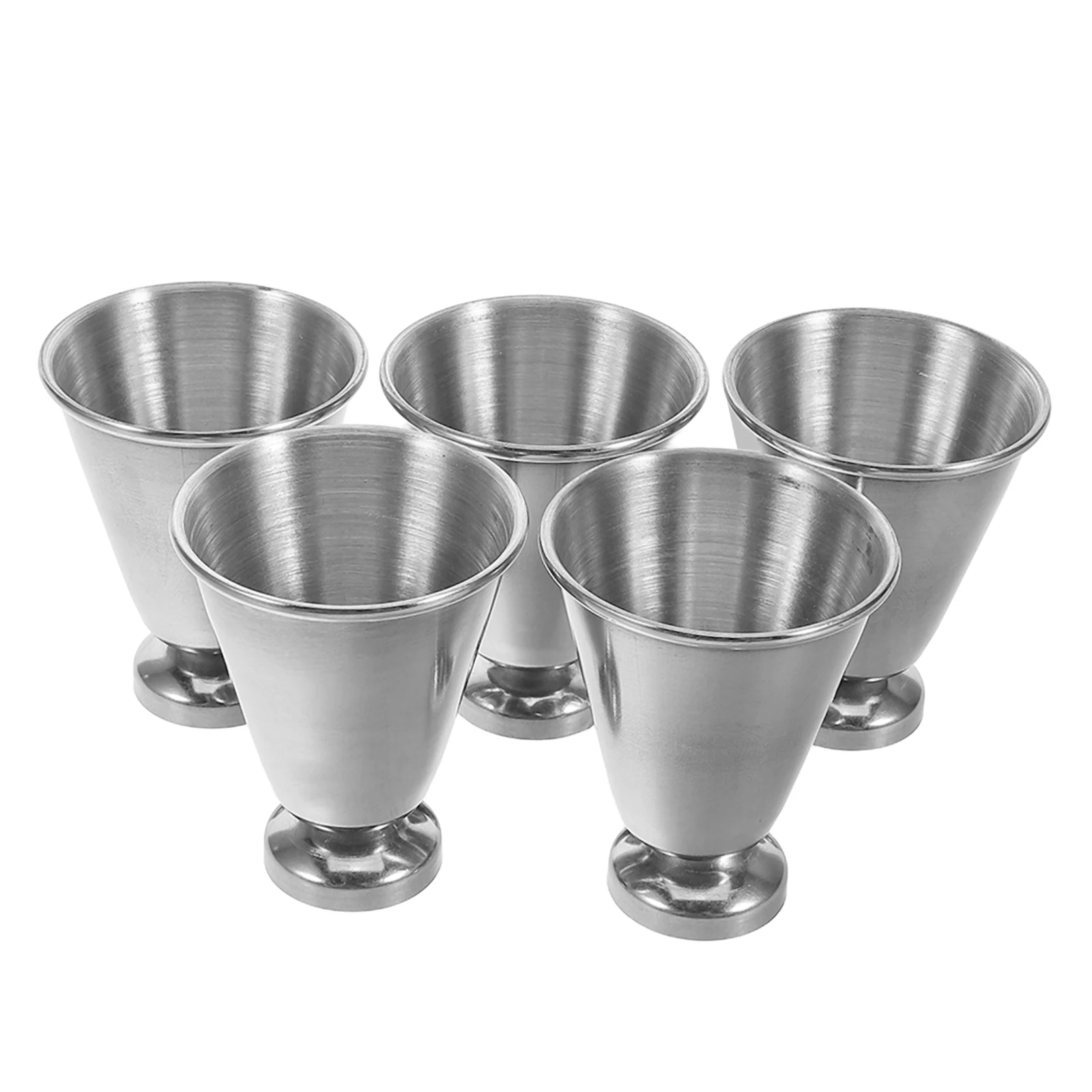 

5pcs Holy Tableware Stainless Steel Communion Cups Religious Gathering Supplies Church Service Baptism Dinner Plates Water